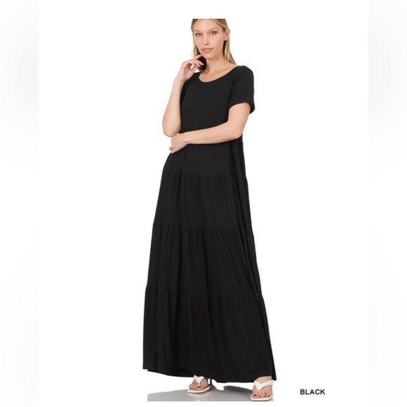 Zenana Outfitters Black Maxi Dress - Picture 1 of 1